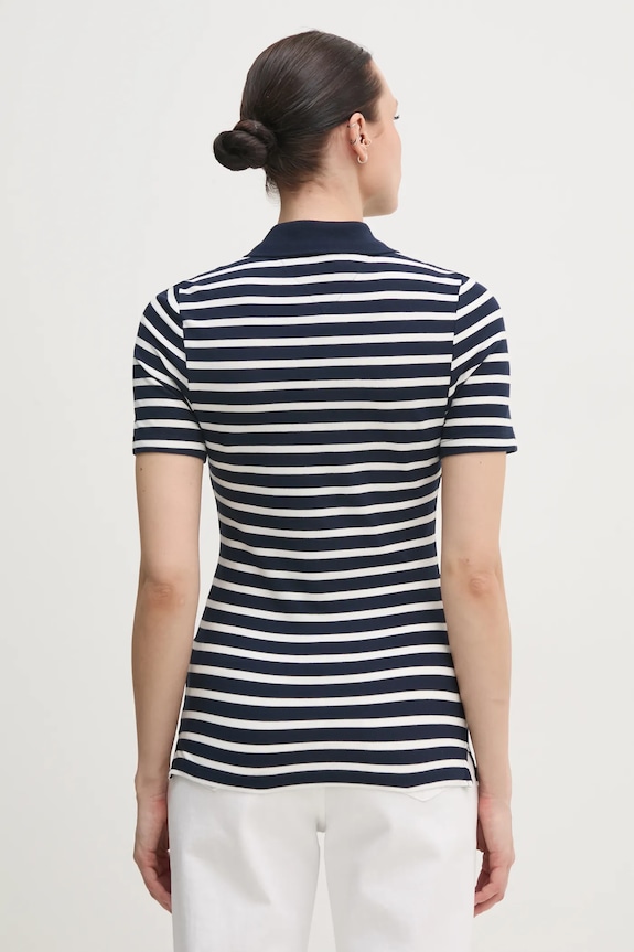 Odzież Tommy Hilfiger polo damskie z bawełną WW0WW43225 granatowy