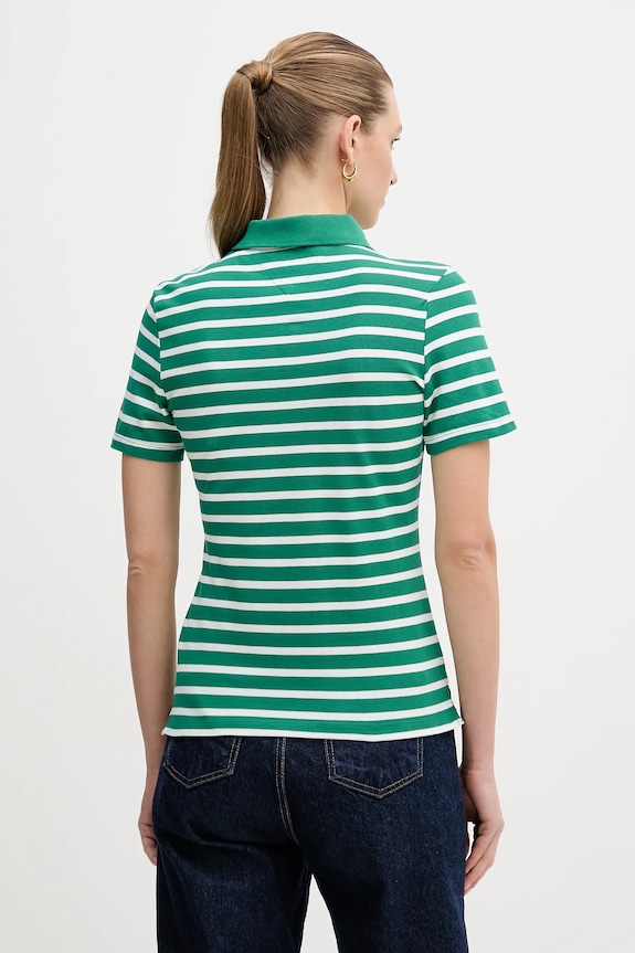 Oblečenie Tommy Hilfiger polo tričko dámske s bavlnou WW0WW43225 zelená