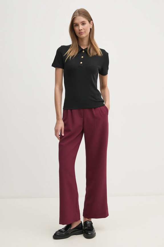 Tommy Hilfiger poló WW0WW44446 fekete SS25