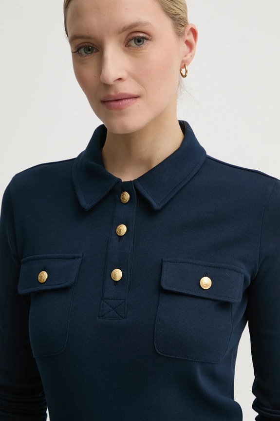 Tommy Hilfiger pamut hosszúujjú sötétkék WW0WW45308