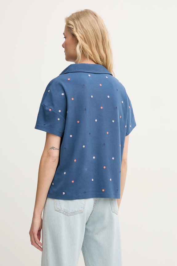 Ρούχα Βαμβακερό μπλουζάκι πόλο United Colors of Benetton 36QJD300X σκούρο μπλε