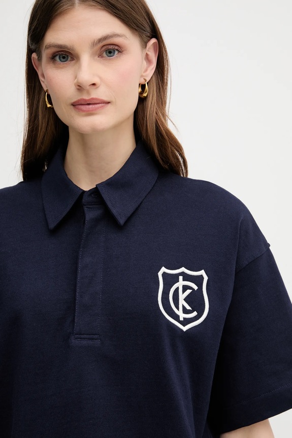 Calvin Klein Jeans polo de bumbac bleumarin LV047B209G