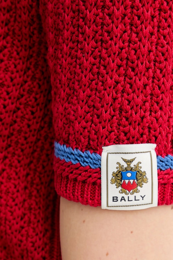 Bally sweter bawełniany WKN09O czerwony