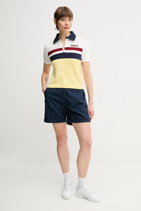 Tommy Hilfiger pamut póló SAILING WW0WW45597 fehér SS25