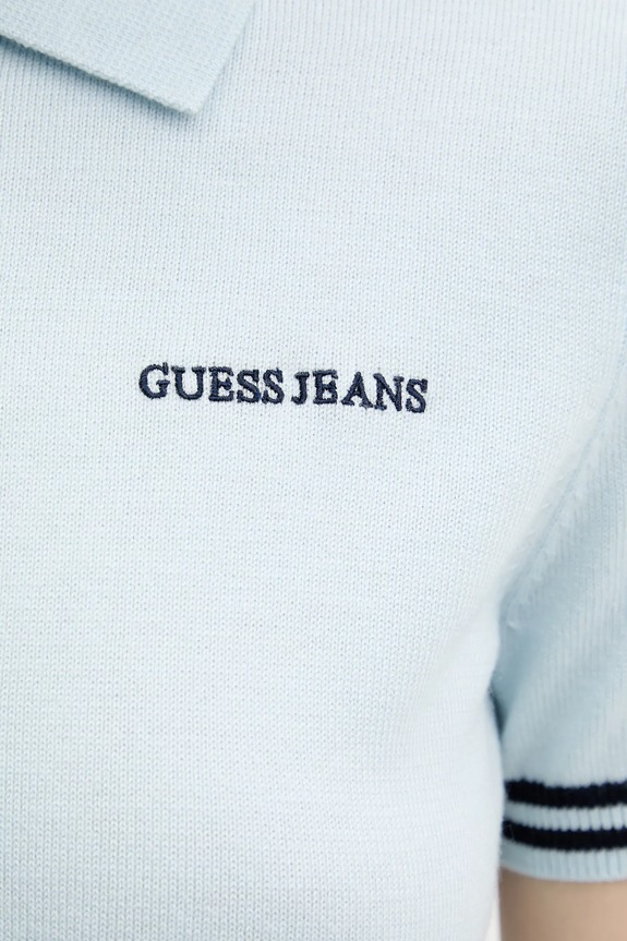 Μπλουζάκι πόλο με μείγμα μαλλί Guess Jeans W5GR03.Z3HO2