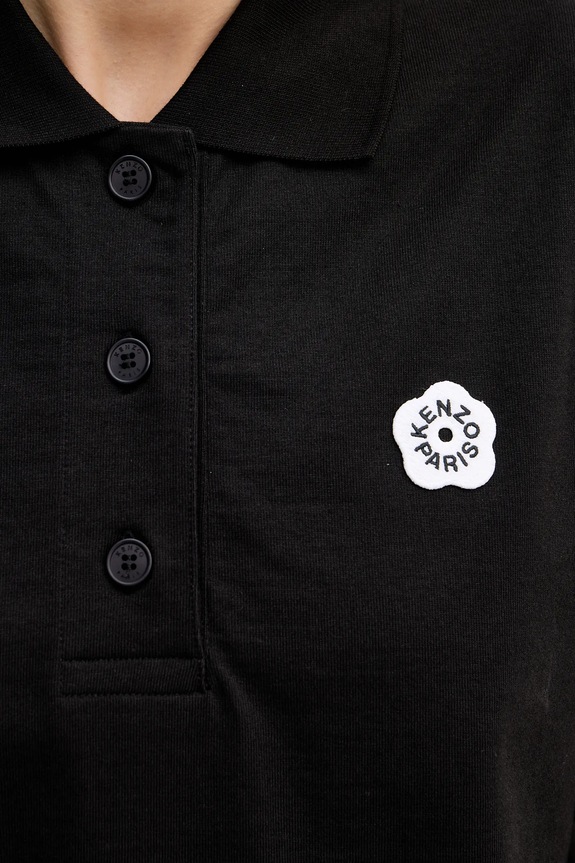 Kenzo polo bawełniane Boke Flower 2.0 FF52TS1604SB.99J czarny