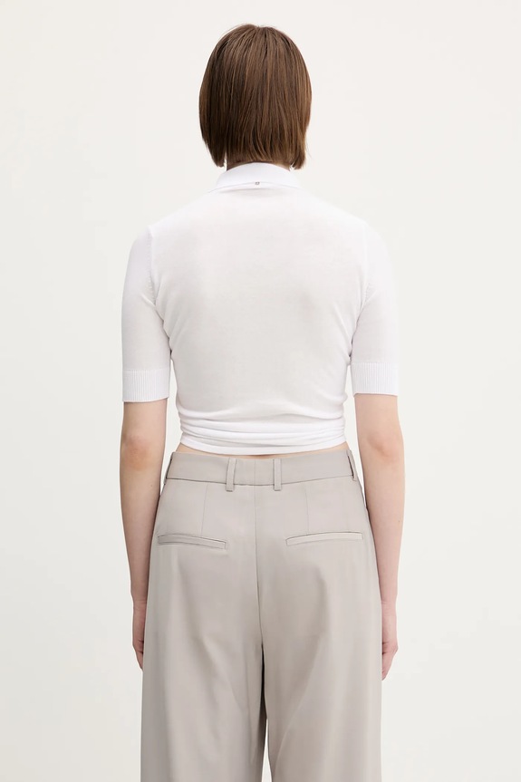 Abbigliamento Sportmax polo in cotone Shaker 2512361052600 bianco