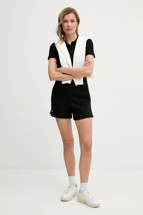 Lacoste polo de bumbac DF5377 negru SS26