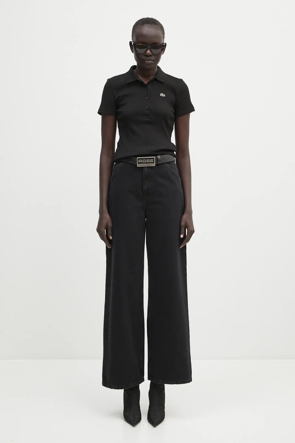 Lacoste polo in cotone DF5377 nero