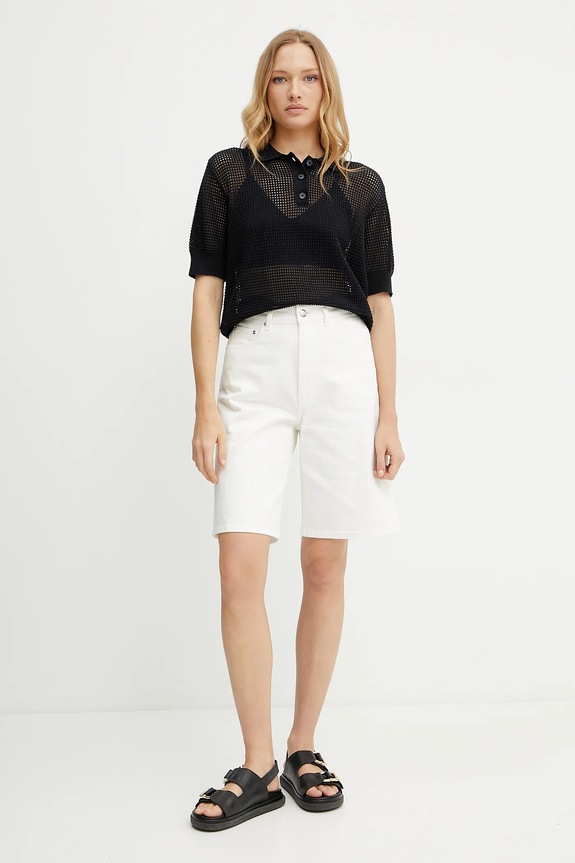 Ivy Oak polo de bumbac FLO IO113164 bleumarin SS25