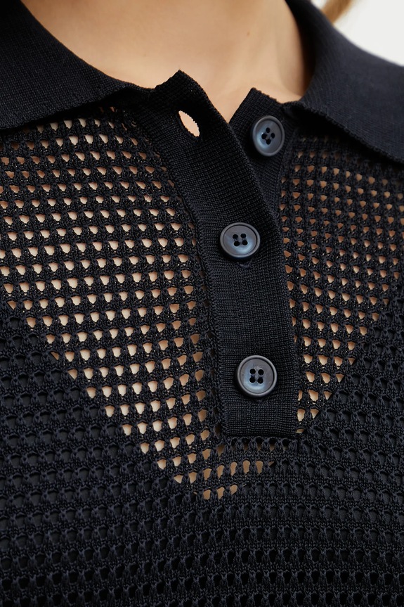 Ivy Oak polo de bumbac FLO IO113164 bleumarin