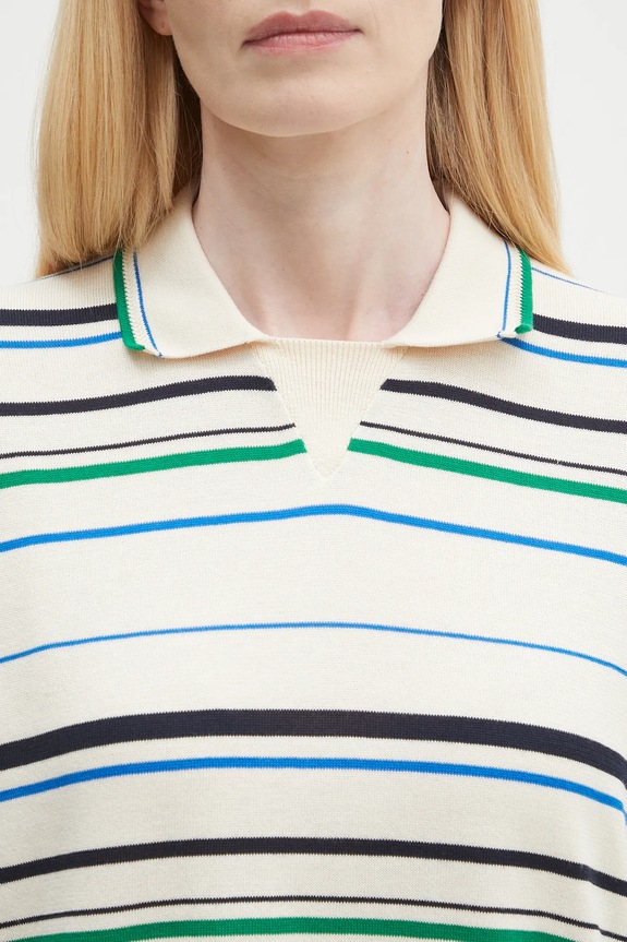 Polo tričko adidas Originals x Wales Bonner Knit Polo JM8203 béžová