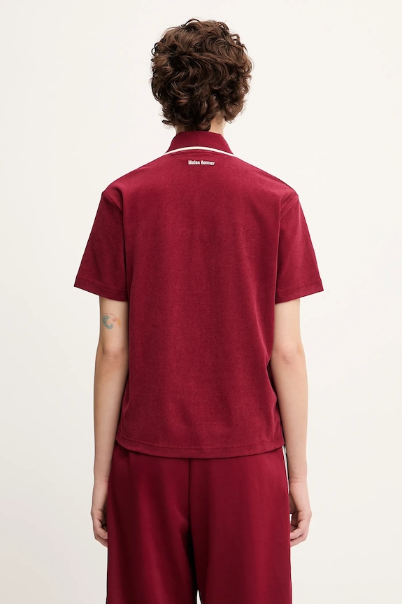 Clothing adidas Originals cotton polo shirt x Wales Bonner Terry Terry JW1122 red