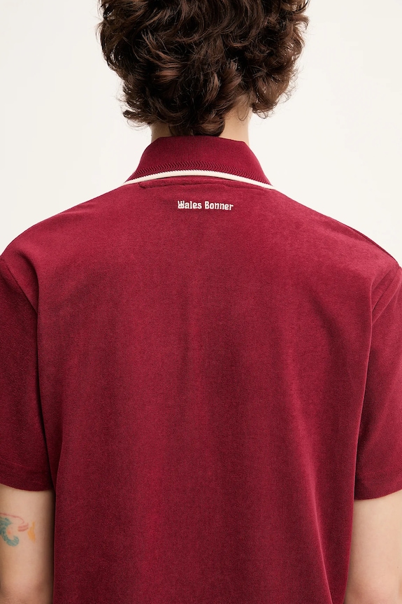 adidas Originals cotton polo shirt x Wales Bonner Terry Terry red JW1122
