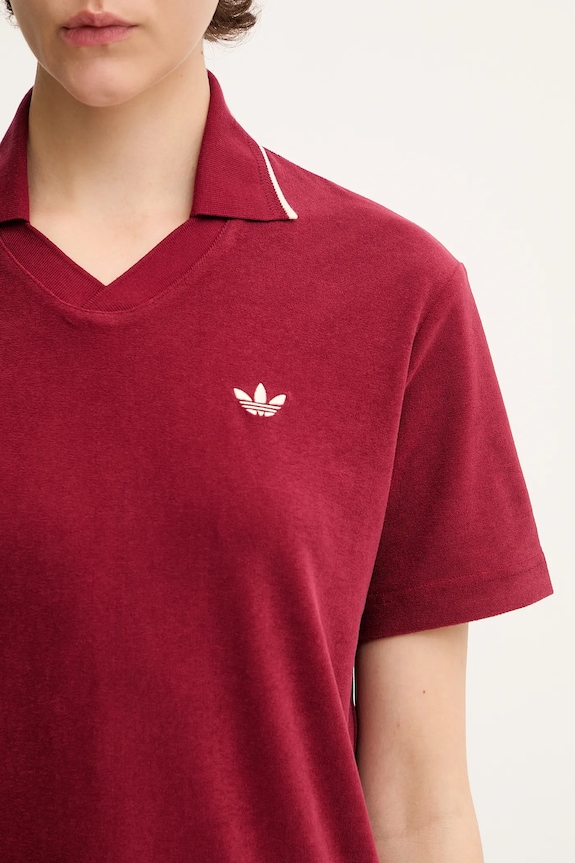 adidas Originals cotton polo shirt x Wales Bonner Terry Terry JW1122 red