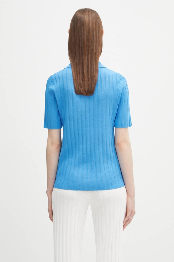Clothing Sporty & Rich polo shirt Src Ribbed Polo TO069620305BL24 blue