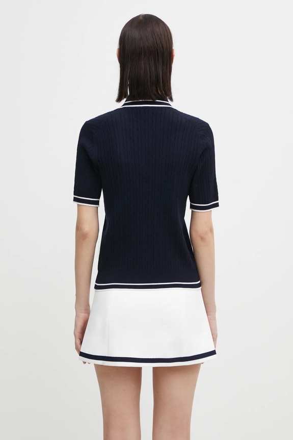 Clothing Sporty & Rich polo shirt Src Mini Cable TO068621302BL107 navy