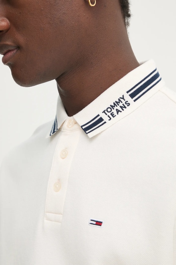 Tommy Jeans tricou polo DM0DM20225 bej