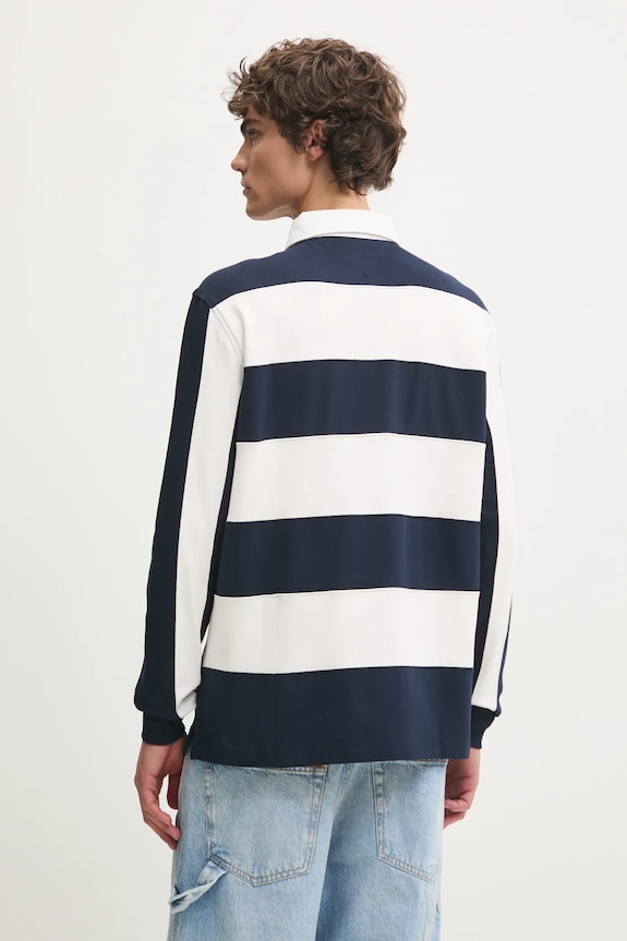 Oblečenie Bavlnené tričko s dlhým rukávom Tommy Jeans DM0DM20666 tmavomodrá