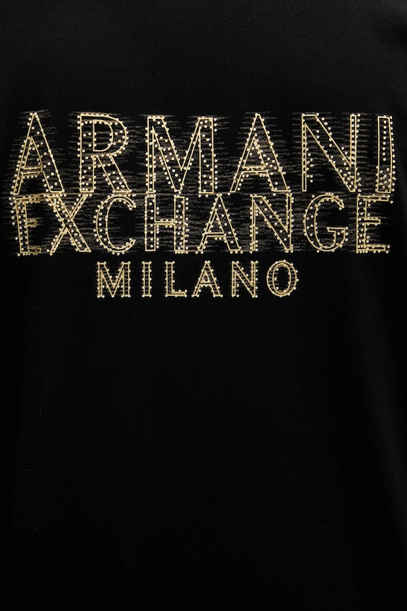 Bavlnené polo tričko Armani Exchange XM000329.AF10364 čierna