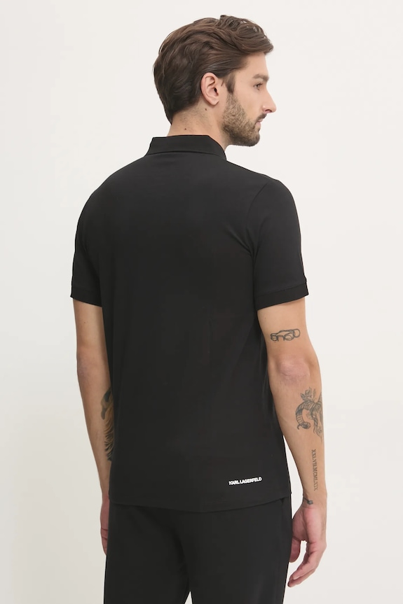 Îmbrăcăminte Karl Lagerfeld polo de bumbac 551225.745400 negru