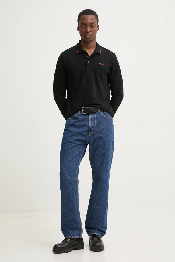 HUGO camicia a maniche lunghe 50532067 nero SS25
