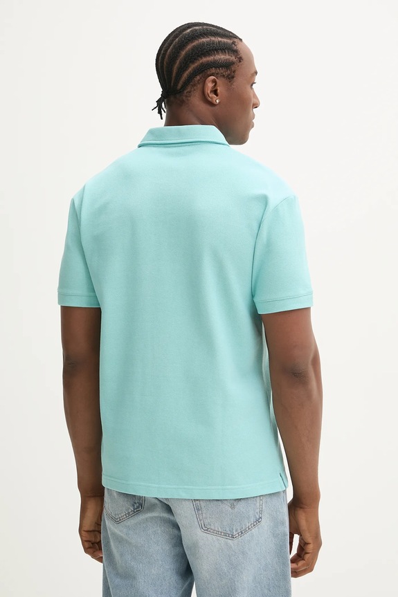 Дрехи Тениска с яка Calvin Klein Jeans J30J327040 тюркоазен
