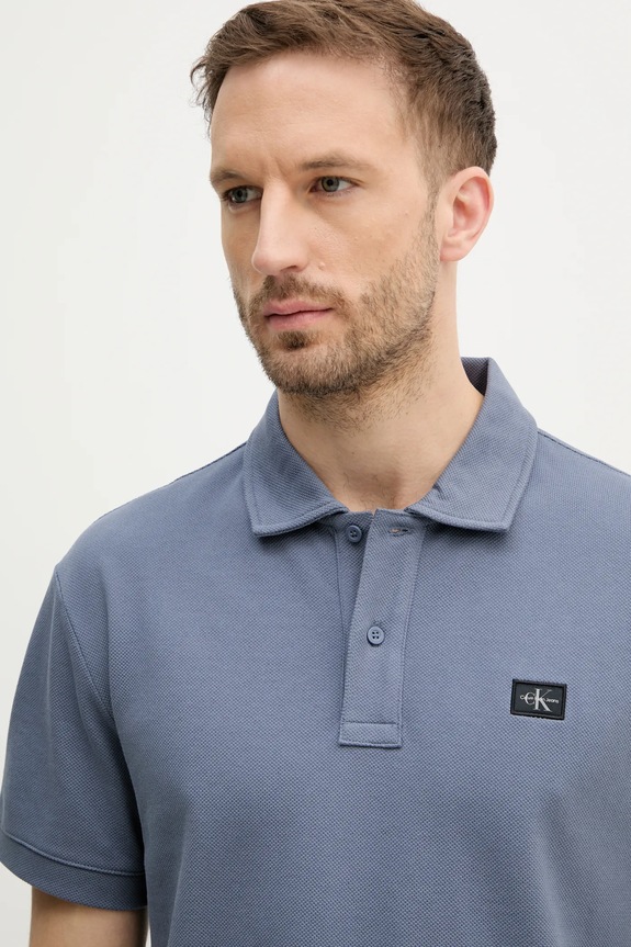 Îmbrăcăminte Calvin Klein Jeans tricou polo J30J327040 albastru