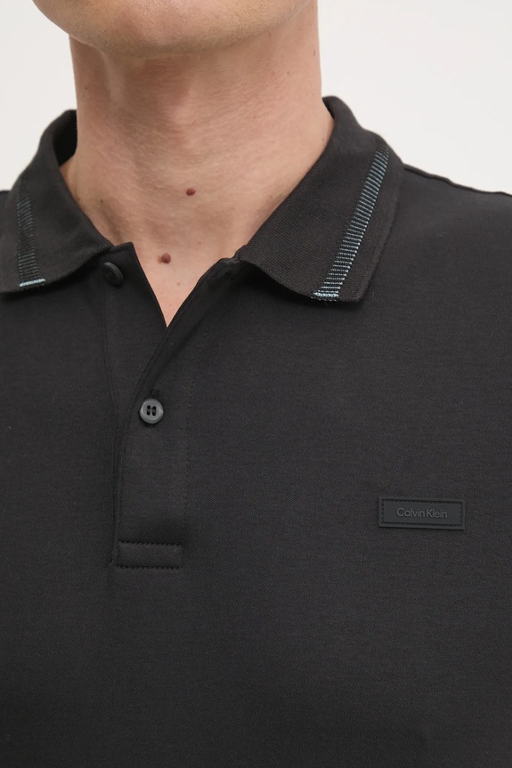 Bavlněné polo tričko Calvin Klein K10K113833 černá