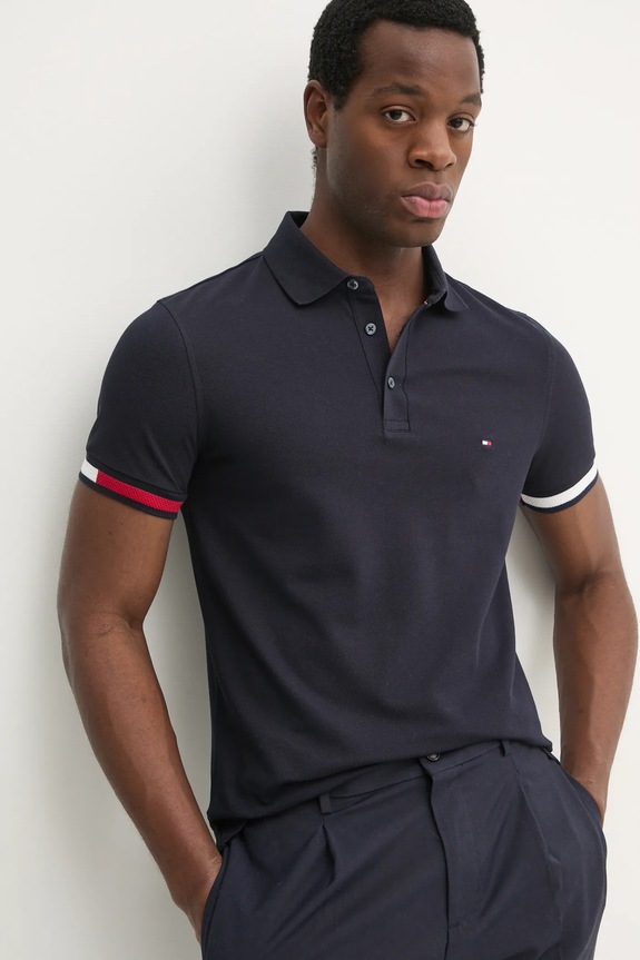 Tommy Hilfiger polo granatowy MW0MW37518