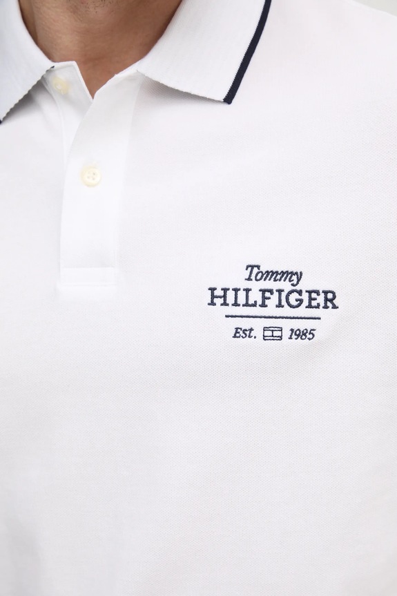 Tommy Hilfiger tricou polo MW0MW37519 alb
