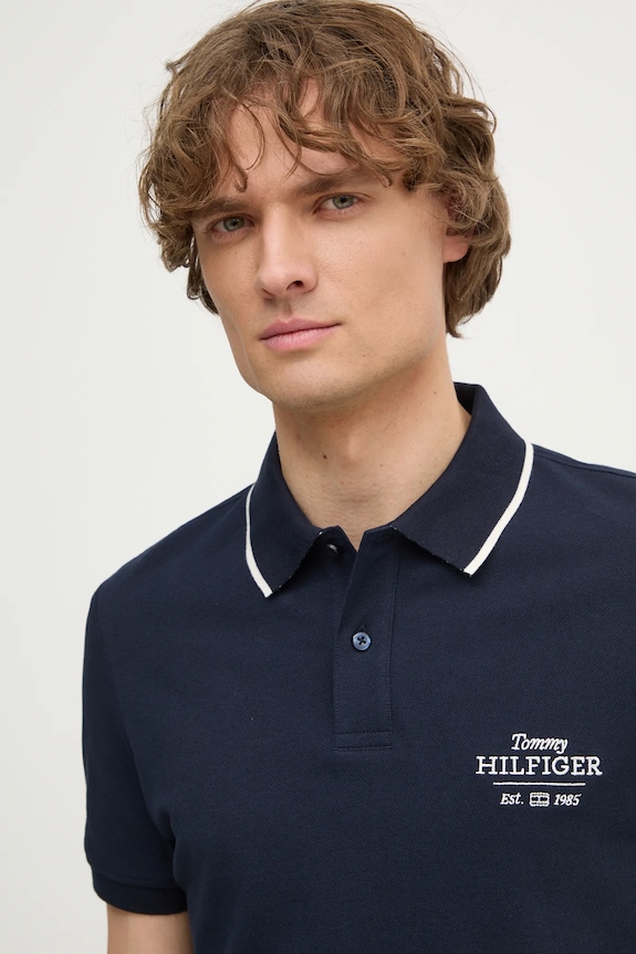 Tommy Hilfiger tricou polo bleumarin MW0MW37519