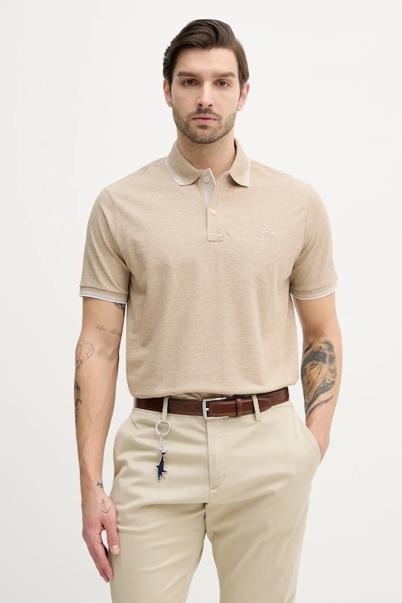 Paul&Shark polo de bumbac regular bej 25411205