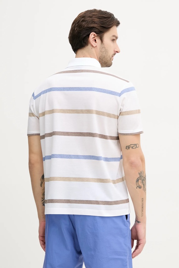 Ρούχα Βαμβακερό μπλουζάκι πόλο Paul&Shark 25411227 λευκό