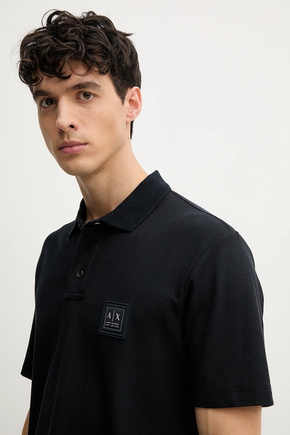 Armani Exchange pamut póló sötétkék XM000356.AF12758