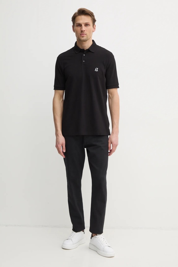 Armani Exchange polo bawełniane XM000367.AF13022.NOS czarny AA00