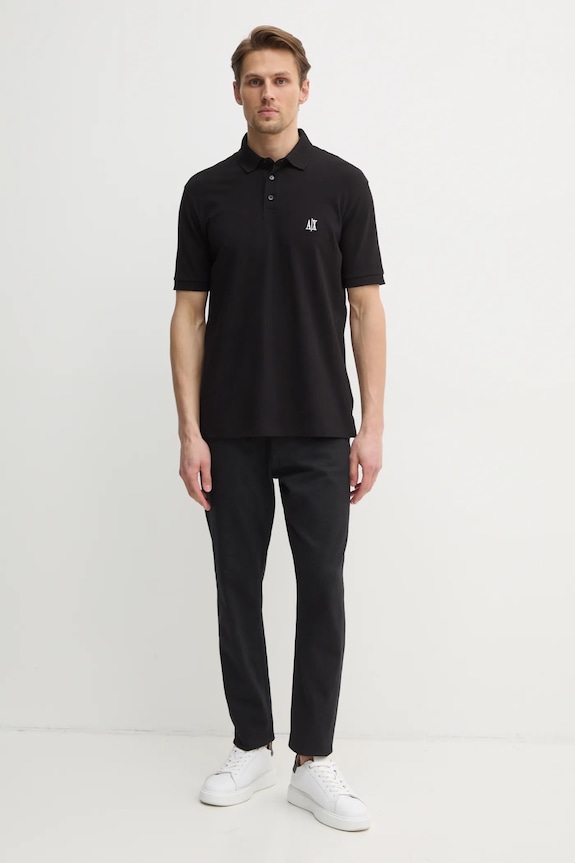 Armani Exchange polo bawełniane XM000367.AF13022.NOS czarny AA00