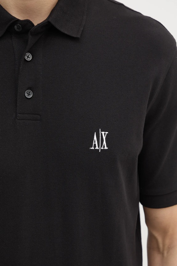 Armani Exchange polo bawełniane XM000367.AF13022.NOS czarny