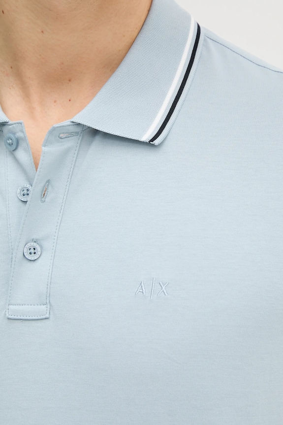 Armani Exchange polo bawełniane XM000466.AF10337 niebieski