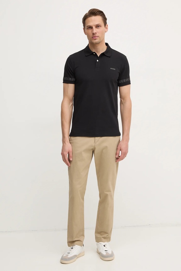Guess poló NOLAN M5RP66.J1314 fekete SS25