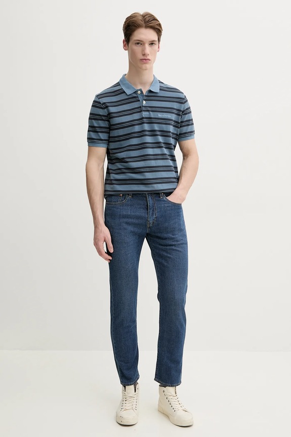 Marc O'Polo polo bawełniane 522206853040 niebieski SS25