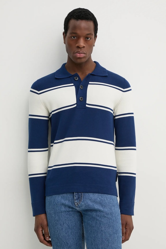 Pamučni pulover Marc O'Polo pamuk mornarsko plava 522504260048