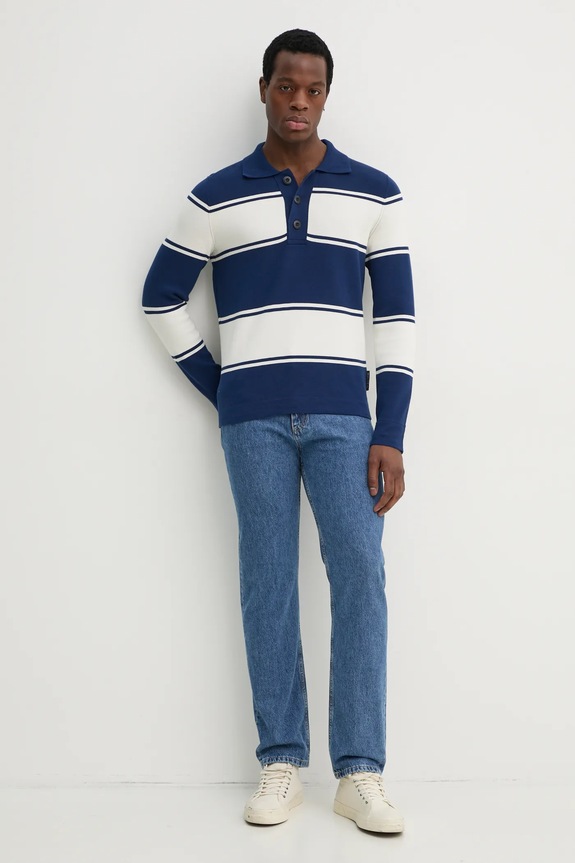 Pamučni pulover Marc O'Polo 522504260048 mornarsko plava SS25