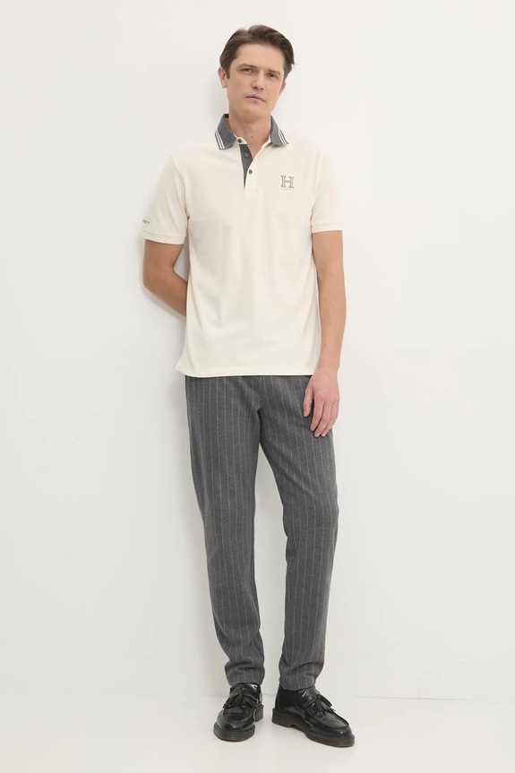 Polo tričko Hackett London HM563381 béžová SS25