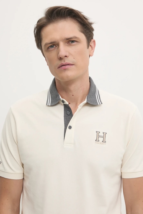 Polo tričko Hackett London béžová HM563381