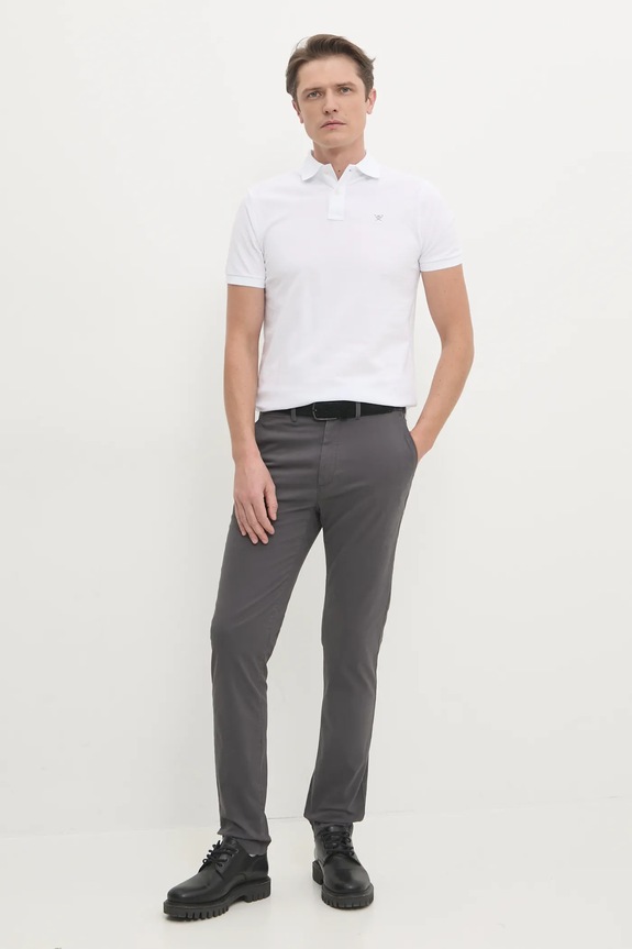 Hackett London pamut póló HM562363 fehér SS26