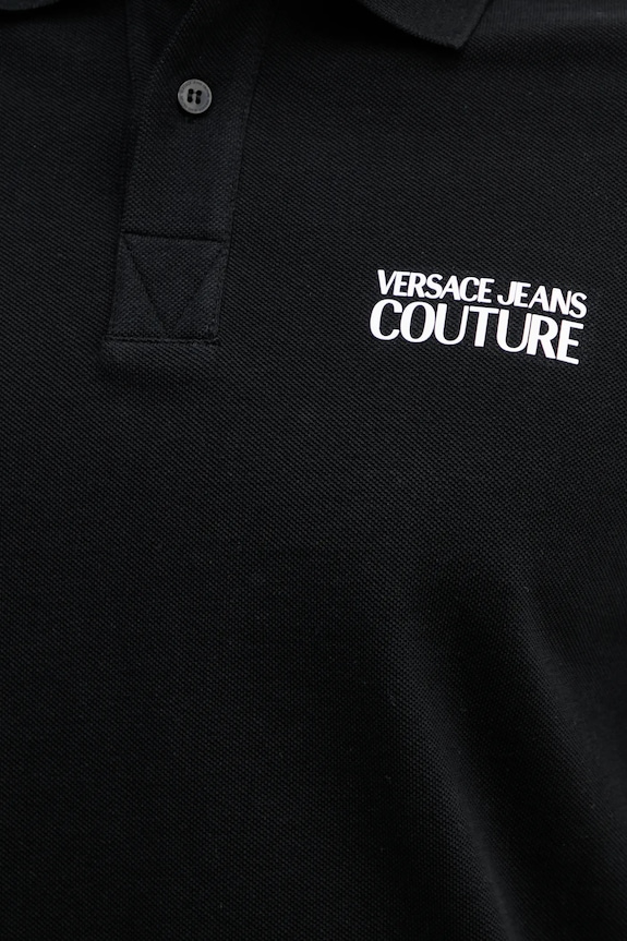 Βαμβακερό μπλουζάκι πόλο Versace Jeans Couture 78GAG623.J0003