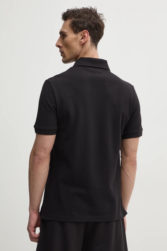 Ρούχα Βαμβακερό μπλουζάκι πόλο Versace Jeans Couture 78GAGT01.CJ01T μαύρο