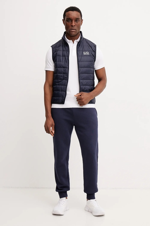 EA7 Emporio Armani polo tričko pánske bavlnené s elastanom PJVQZ.8NPF14 biela SS26