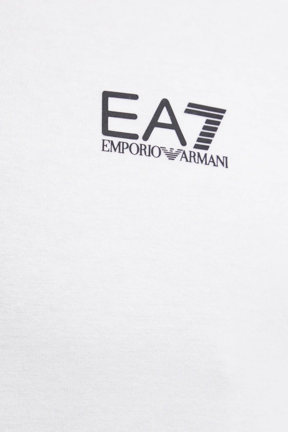 EA7 Emporio Armani polo bărbați din bumbac cu elastan PJVQZ.8NPF14 alb